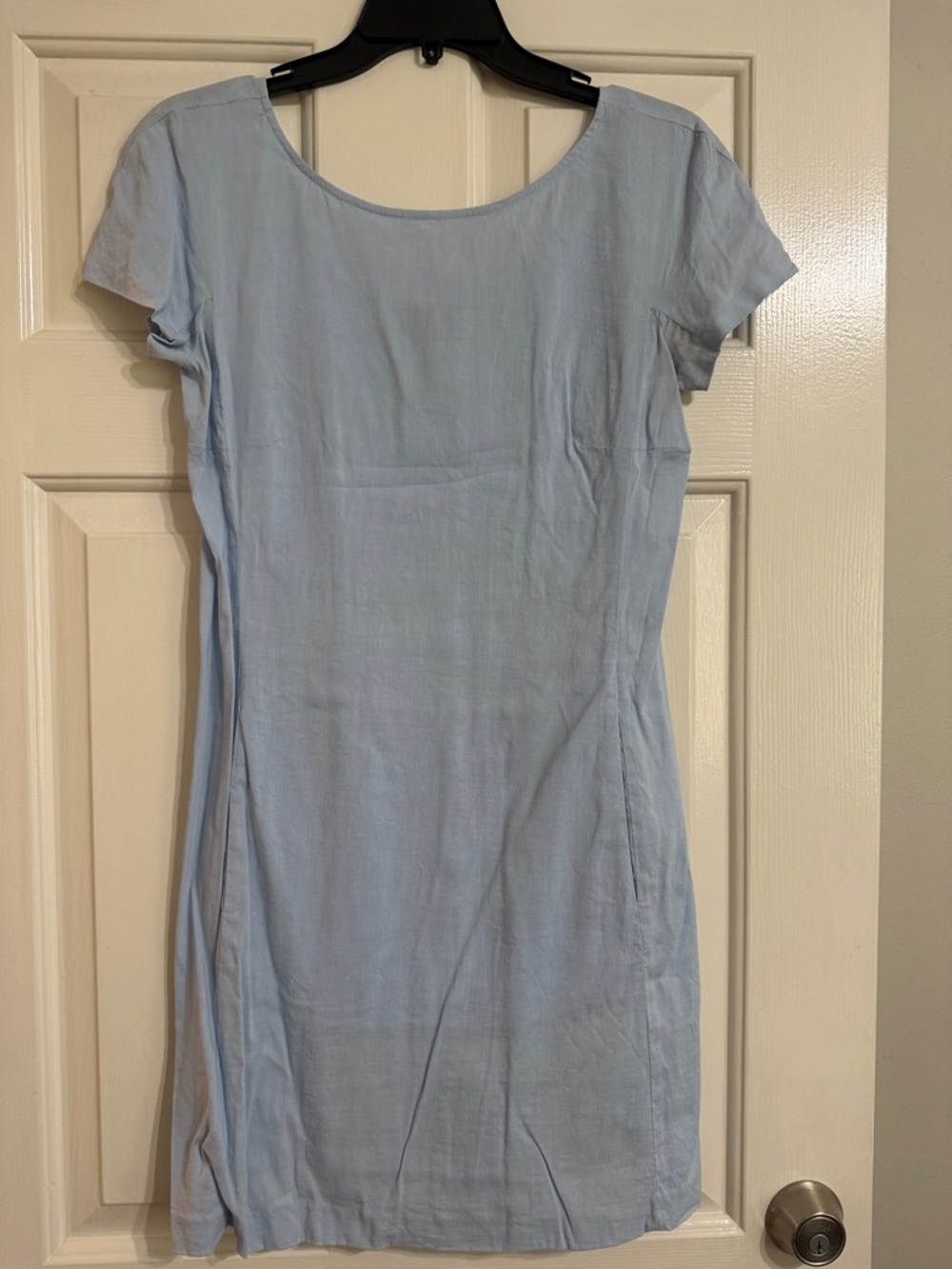 Theory Light Blue Mini Linen Dress